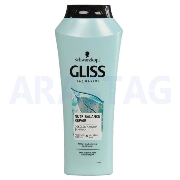 شامپو ضد ریزش گلیس Gliss مدل NUTRİBALANCE REPAIR حجم 400 میلی